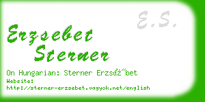 erzsebet sterner business card